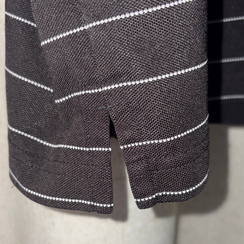 Greg Norman Collection Dark Polo with Subtle Stripes - Picture 5 of 8